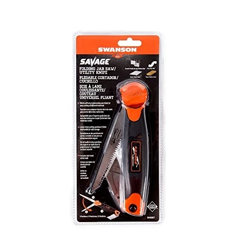Swanson Tool Folding Jab Saw, Utility Knife Blade, 7-1/2", Orange/Black - Image 2 of 4