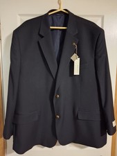 Oak Hill Executive Perfect Fit Mens Sport Coat Blazer 56R Navy Blue Aerocool