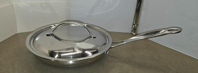 Cuisinart Skillet 722-20 8 inch Frying Pan Saute Stainless Steel W/ Lid Nice!