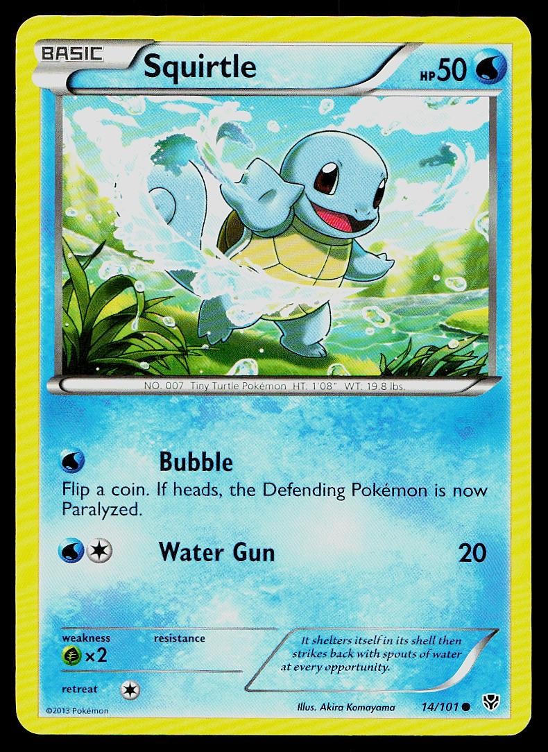 Pokemon Card Plasma Blast Squirtle 14/101 Common
