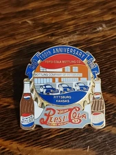 Pepsi-Cola 100th Anniversary 1898-1998 Enamel Pin Pittsburg, Kansas