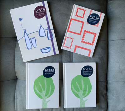 Lotta Jansdotter Lot of 4 Notebooks A5 6 x 8.5'' / B6 5 x 7'' NEW
