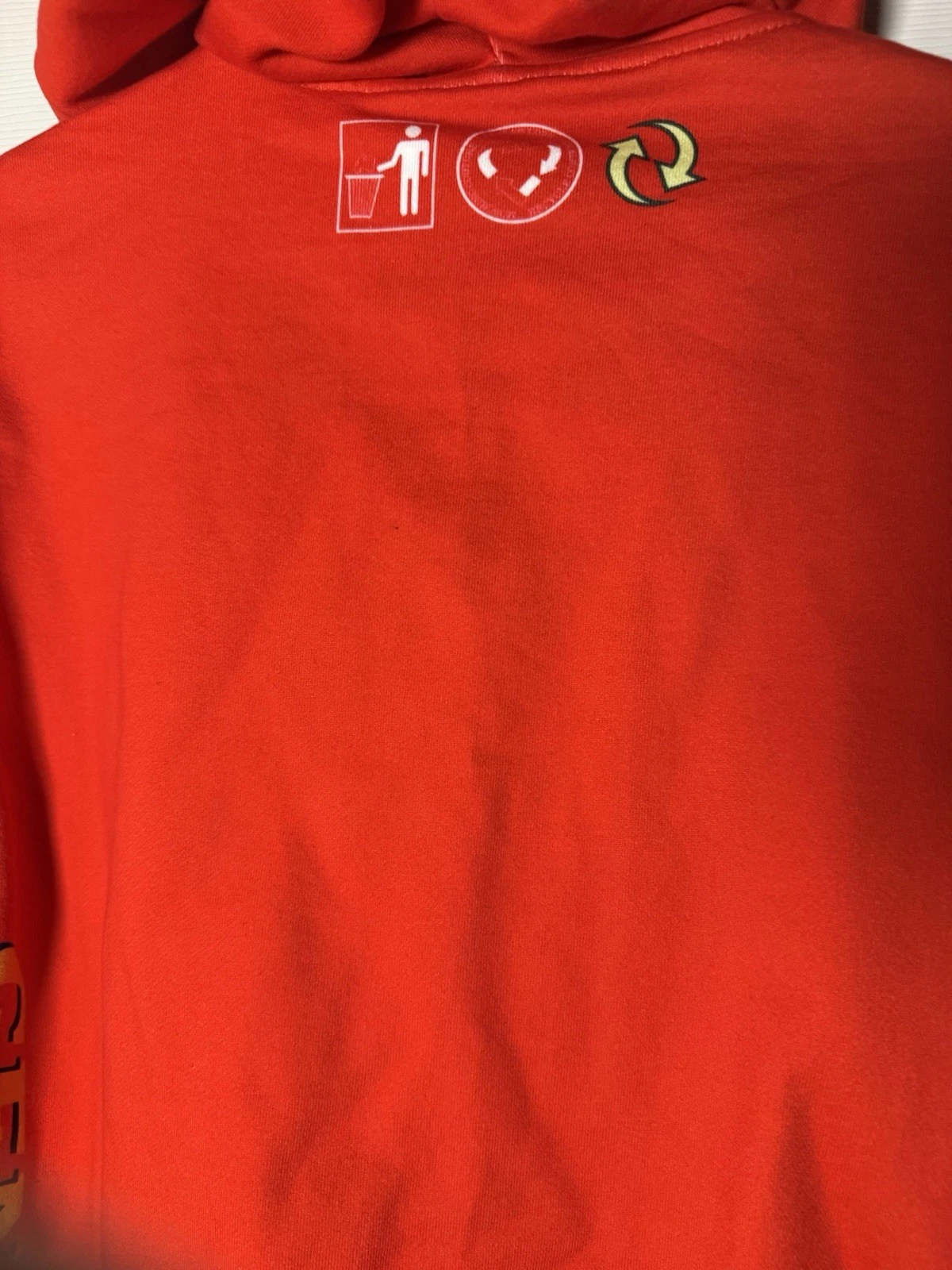 Felpa con cappuccio Moschino x Jeremy Scott stampa Budweiser cotone donna taglia 2 colore rosso nuova con etichetta