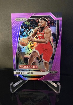 #'d/199   ZION WILLIAMSON SP 2024-25 Panini Prizm NBA Monopoly Pink No. 61