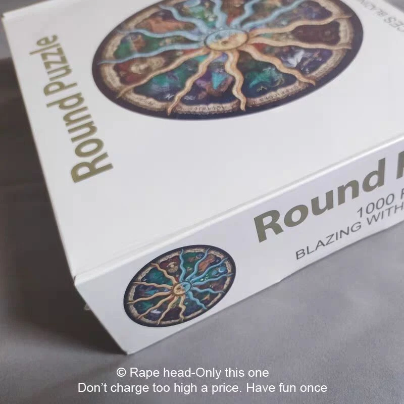 Rompecabezas de signos del zodiaco adulto de alta dificultad 1000 piezas estilo descifrado plateado Foto 4 de 4