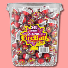 Atomic Fireballs Candy 4.05 Pound Bulk Tub