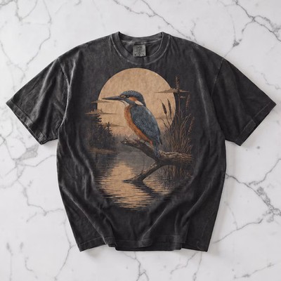 Kingfisher Bird Vintage Bird Comfort Tee