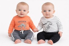 Carter's Baby Boys' 4-Piece Dinosaur Bodysuit Pants Set 3 Months