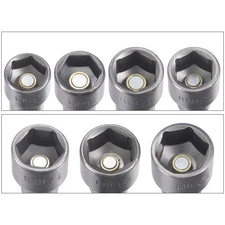 1/4" Hex Shank 6-19mm Quick Change Nut Driver Bits Set 2.5" Length