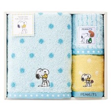 Nishikawa Snoopy Gift Towel Set 34X69cm Washable Hug Kiss Present Gift Gift Gift