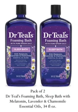Dr Teal's Sleep Blend Epsom Salt Foaming Bath 34 Fl Oz Pack of 2