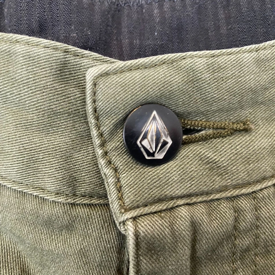 Pantalones Cortos Volcom Para Hombre Talla 28 Clase Carga Verde Oliva Clásicos Informales Foto 4 de 4