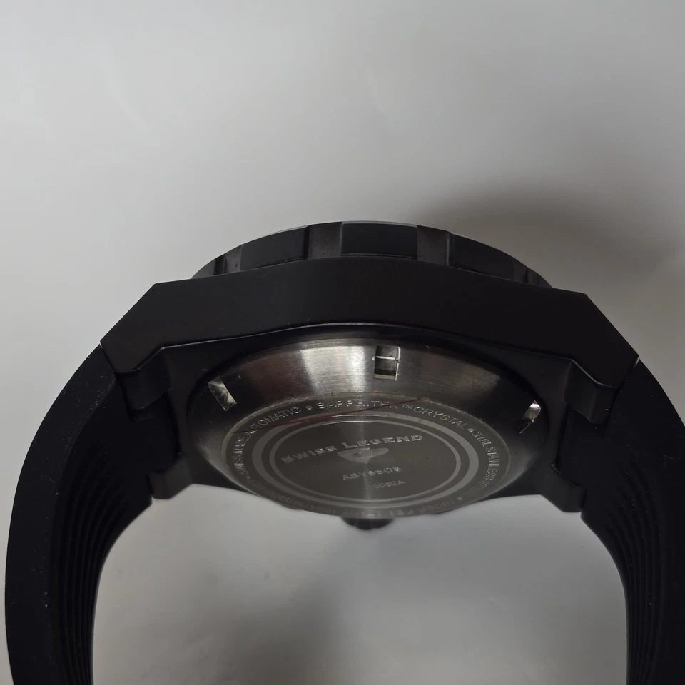 Reloj Swiss Legend Hombre Hecho en Suiza Automático Abyssos 46mm Negro Foto 3 de 4