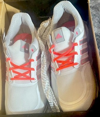 Adidas Women s Power S Boost Golf Shoes White/Metallic Silver/Flash Red 7 M New