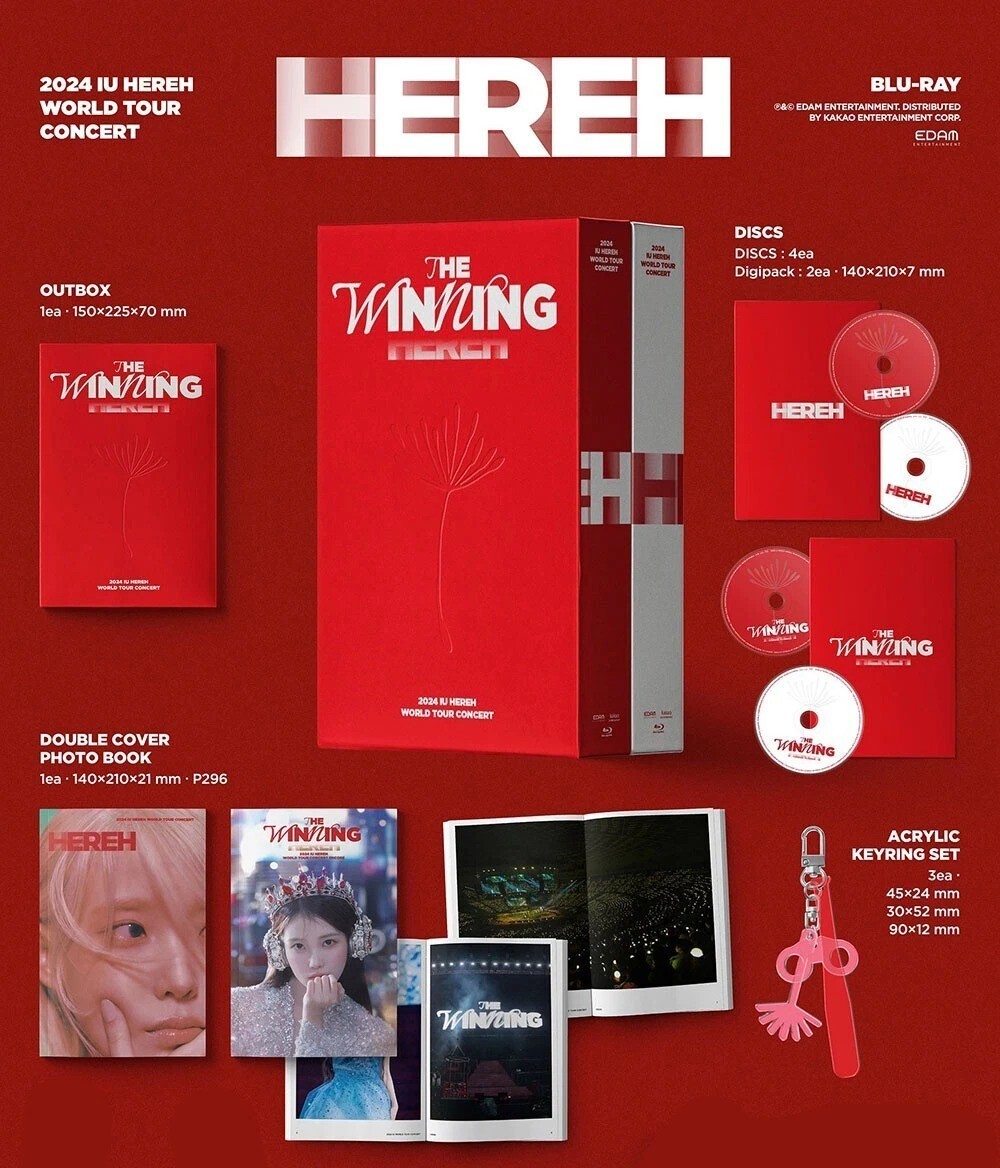 IU 2024 WORLD TOUR CONCERT HEREH DVD+BLU-RAY SET/8CD+2Buch+5Ring+