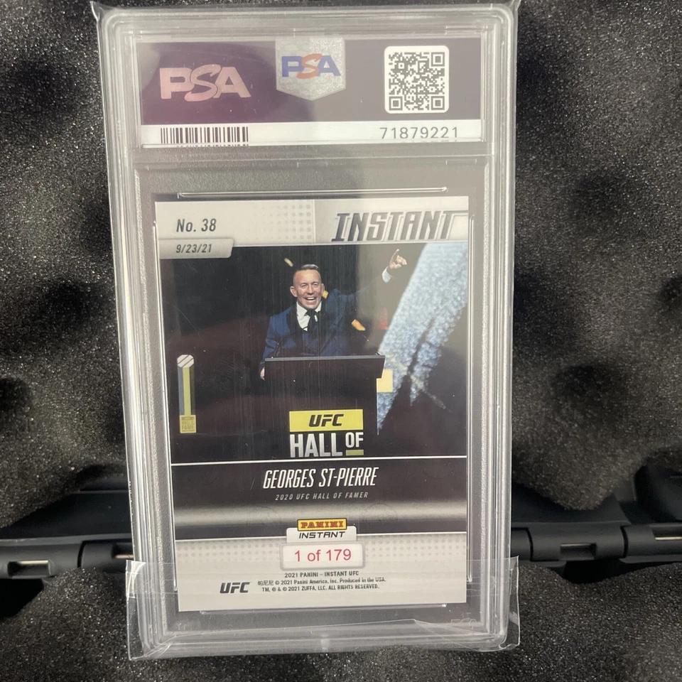 2021 Panini Instant UFC /179 Georges St-Pierre #38 PSA 9! - Image 2 of 3