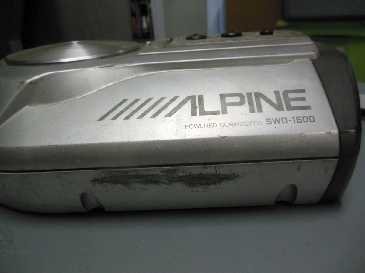 Alpine JDM Car Audio Powered Subwoofer Sub Woofer SWD-1600 | eBay UK