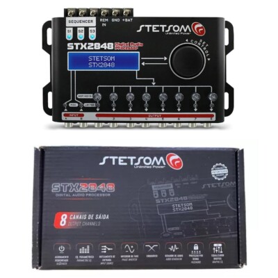 1 STETSOM STX2848 Audio Prozessor Mit 8 Kanälen 2 Audio Eingängen Equalizer