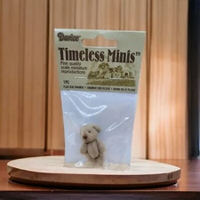 Darice Timeless Minis Miniature Brown Jointed Plush Bear Ornament DIY Crafts New