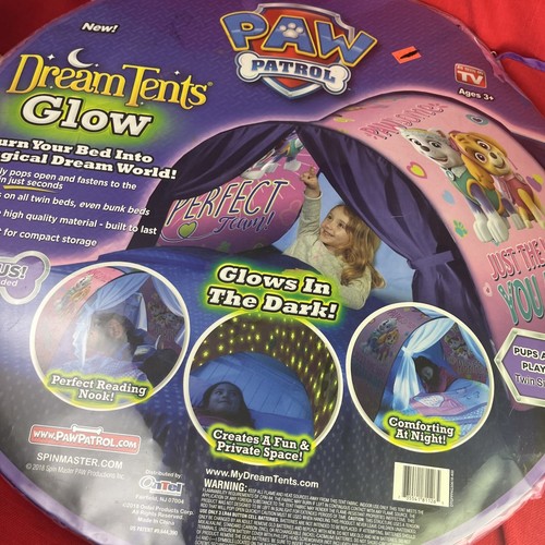 Dream Tent Glow Kids Nickelodeon PAW PATROL Pink Twin Bed Size Pawsome Way You R