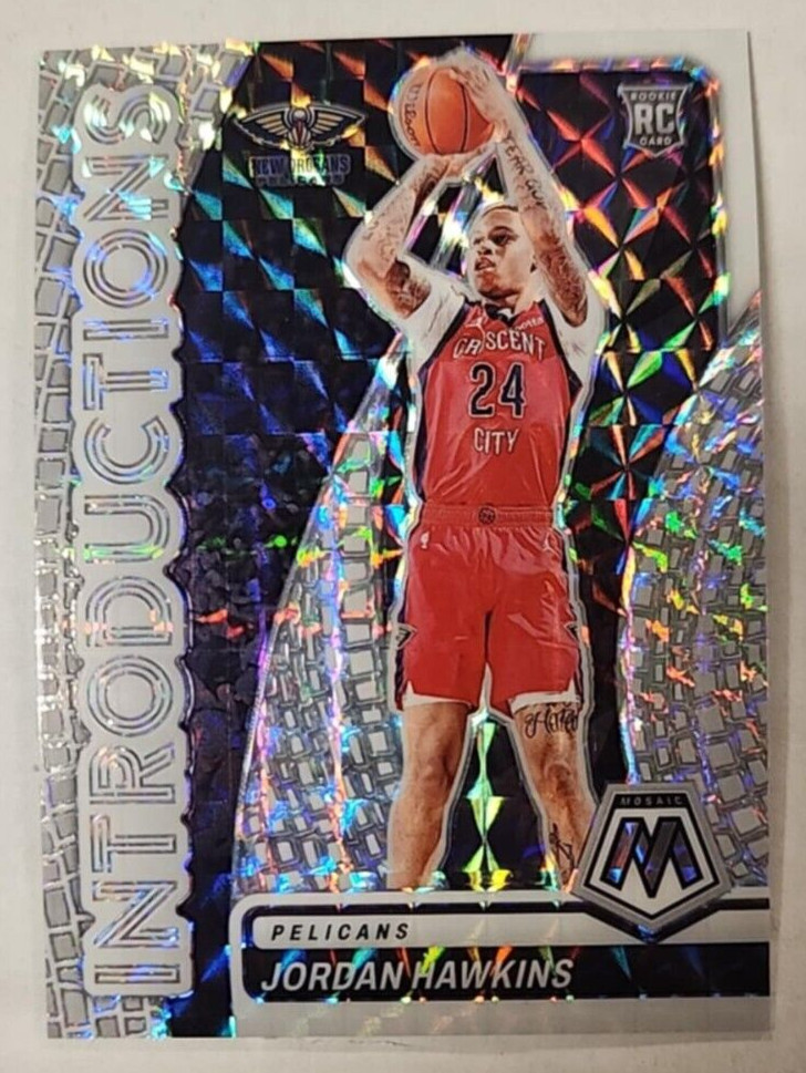2023-24 Mosaic Jordan Hawkins Introductions White Mosaic Prizm Rookie RC #07/25