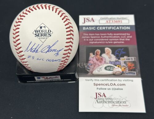 Mitch Garver Signed 2023 World Series Baseball Rangers Autographed ~ JSA COA - Picture 1 of 2