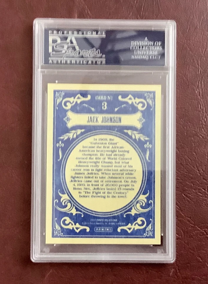 JACK JOHNSON Boxing Card 2012 Panini Golden Age #3 PSA 10 - Image 2 of 2