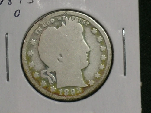 1893-O Good Barber Quarter        -     COMBINED SHIPPING    (AD9-1)