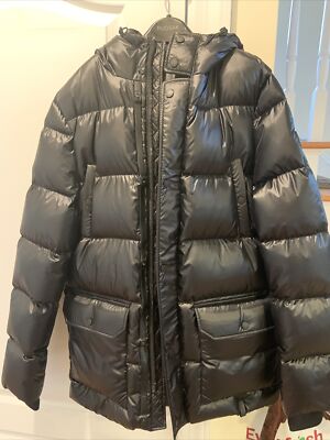 Mens Rudsak black Puffer Coat With Hood, Size Medium
