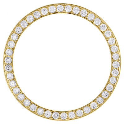 Festgelbgold Beadset Diamant Lünette Für 36mm Rolex Datejust Tag-Datum 2.19 CT