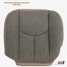 2003 - 2007 Chevy Silverado Work Truck Driver Bottom Cloth Seat Cover Med Tan