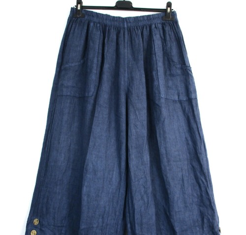 LAGENLOOK100% LINEN CROPPED PANTS IN 9 COLS SIZES :Plus:1(L) Plus 2(XL)Plus3(XXL - Picture 27 of 117