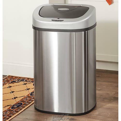 NINESTARS Motion Sensor Trash Can with Automatic Lid, 21 Gal, Stainless