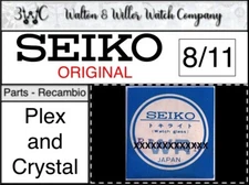NOS [ 1X ] Seiko Plex And Mineral Glass Crystal Genuine Original Plexi 8/11