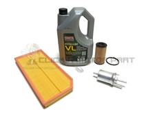 Seat Leon Mk2 2.0 TFSi Cupra R 06-12 Oil Air Fuel Filter & 5L 5w30 Engine Oil