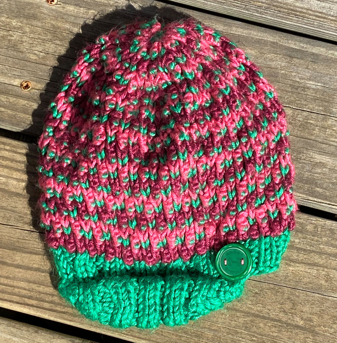 Under Armour Girls Warm Knit Crochet Beanie Hat Cap Pink 