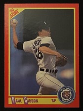 Paul Gibson 1990 Detroit Tigers MLB Pitcher Sports Baseball Card SCORE #261