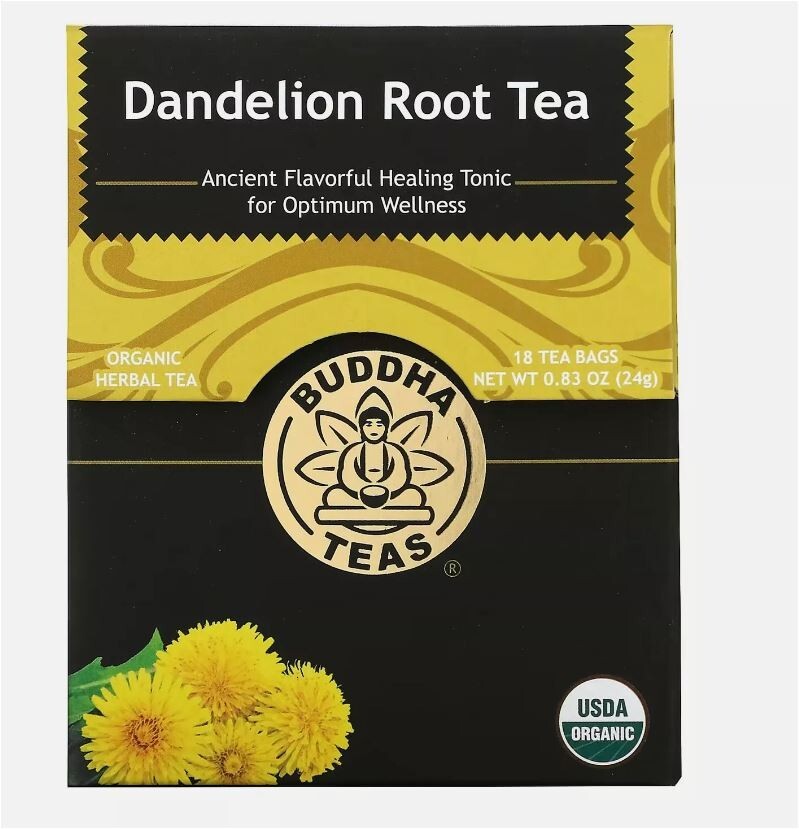 Buddha Teas Organic Dandelion Root Tea, 18 Tea Bags