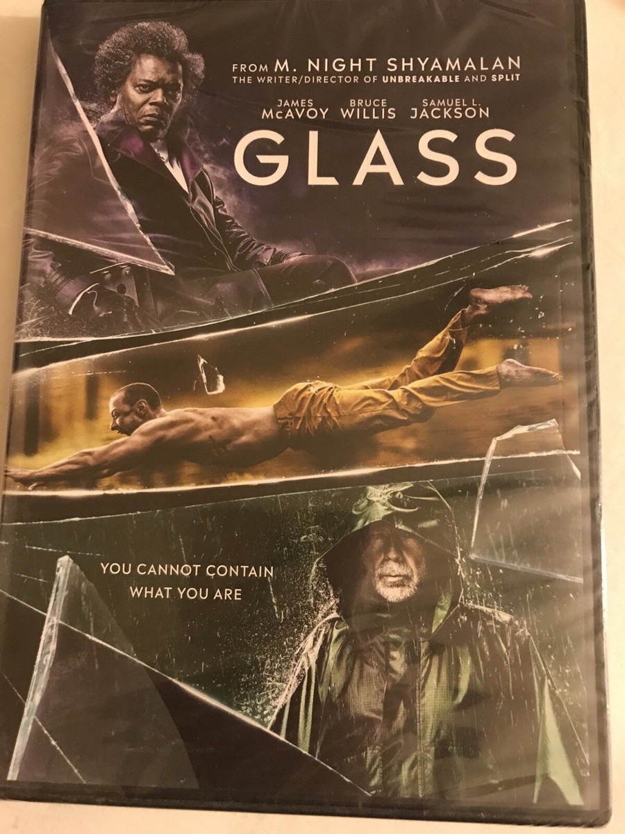 Glass (DVD, 2019) James McAvoy, Bruce Willis, Samuel Jackson, Thriller