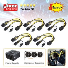 5pcs PCIE 6 pin Female to Dual PCI-E 6 2 pin 8P Male GPU Power Cable Splitter