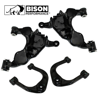 Bison Performance 4pc Front Upper and Lower Control Arm Kit For Sequoia Tundra
