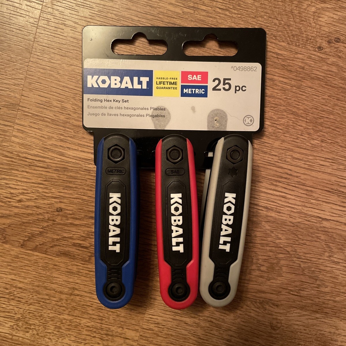 Kobalt Sechskantschlüssel-Set 25-teilig – Metrisch, SAE & Torx, Faltbar Mit Gummi-Griff, 498862