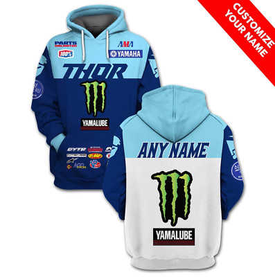 Personalized Yamalube Monster 3D Racing Thor Ya Maha Motorsport Hoodie