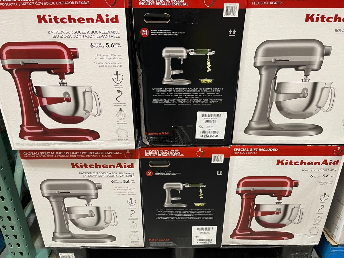 Kitchenaid 6 Quart Bowl-Lift Stand Mixer 11 Speed Bonus Attachments Red  KSM60SEC