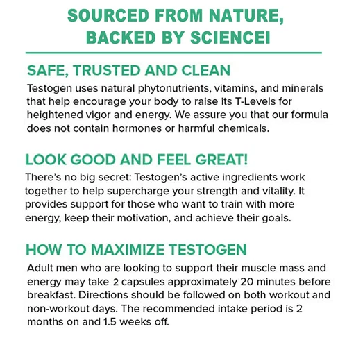 Testogen Testo Improves Mood, Enhances Muscle Growth And Increases Endurance new - Picture 7 of 9