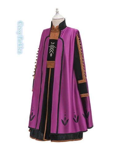 H-A4-4 Frozen 2 Anna Classic Girls Book Week Fancy Dress Up Costume - Picture 3 of 8