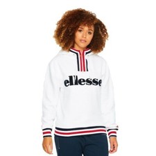 ELLESSE Women's Retro Stripe Zip Hoodie - Size Large