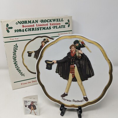 Norman Rockwell 1984 ''Tiny Tim'' Christmas Plate -David Grossman #181