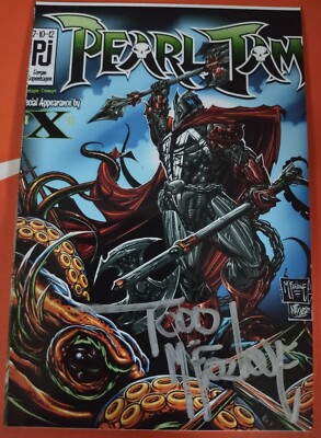 TODD MACFARLANE PEARL JAM COMIC ARTIST SIGNED SPAWN PEARL JAM ART