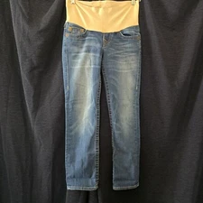 True Religion Pea in Pod Maternity Jeans Johnny Straight Leg Sz 26
